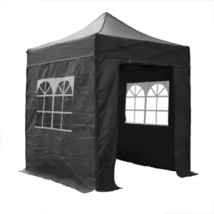 Airwave 2m x 2m Pop Up Gazebo with Sides - Black