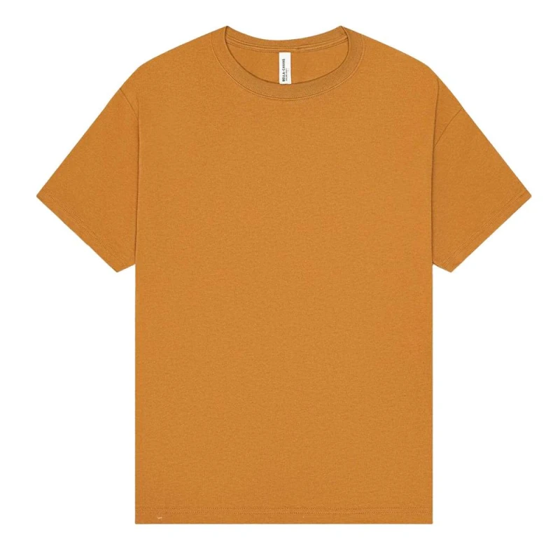 Image of Bella + Canvas Mens Heavyweight Boxy T-Shirt in Amber Size: XS Amber Male XS