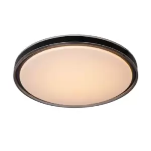 Image of Silas Modern Flush Ceiling Light - Ø48.5cm- LED Dim. - 1x36W 2700K - 3 StepDim - Smoke Grey