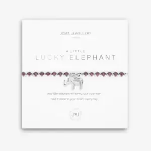 Image of Colour Pop A Little Lucky Elephant Silver 17.5cm Stretch Bracelet 5211