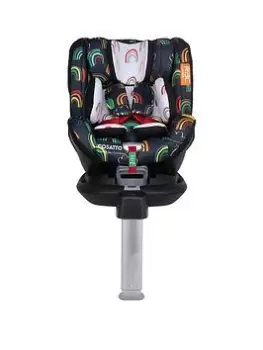 image of Cosatto Rac Come And Go I-Rotate Car Seat Disco Rainbow