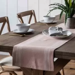 image of Crossland Grove Stripe Reversible Table Runner Blush 360X1800Mm