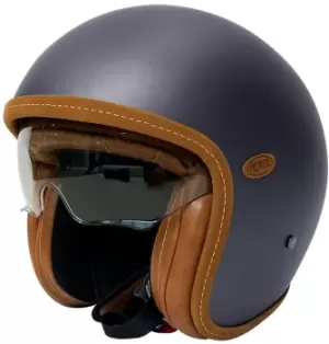 Image of Premier Vintage Platinum U17 BM Jet Helmet, grey, Size L, grey, Size L