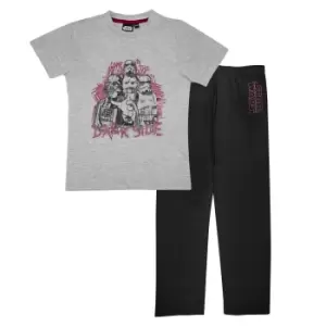 Image of Star Wars Boys Dark Side Darth Vader Pyjama Set (10-11 Years) (Black/Heather Grey)
