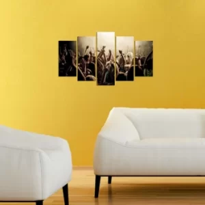 Image of 5MX-126 Multicolor Decorative MDF Painting (5 Pieces)