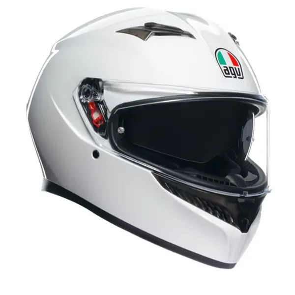 Image of AGV K3 E2206 MPLK Mono Seta White 014 Full Face Helmet Size XS