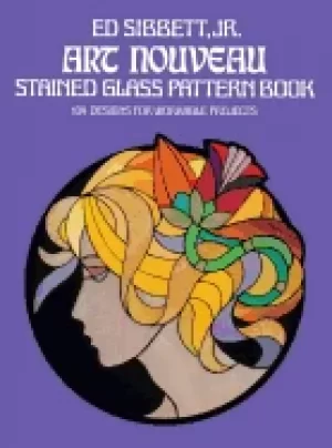 Image of art nouveau stained glass pattern book