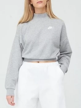 Image of Nike Nsw Essential Collar Sweatshirt - Dark Grey Heather