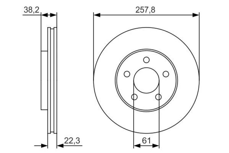 Image of Bosch 0 986 479 R56 Brake disc Vented, Oiled Brake Disc (82)