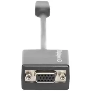 Image of Digitus Adapter DisplayPort plug, VGA 15-pin plug 0.15 m Black AK-990904-002-S DisplayPort cable