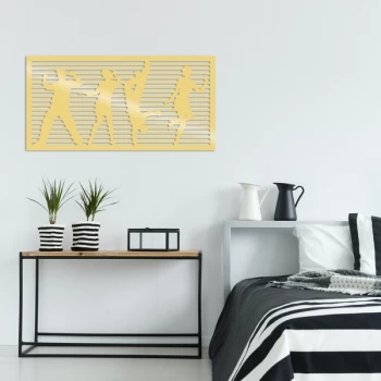 Image of DanceWoman 3 - Gold Gold Decorative Metal Wall Accessory