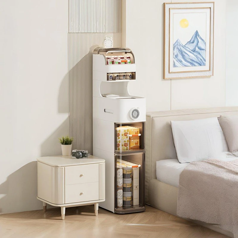 Image of LIFE IDEAS 6-Tier Narrow Organiser with Drawers and Wheels White unisex One Size