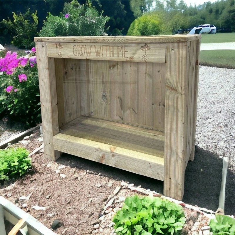Image of Buttercup Farm Grow with Me Educational Garden Planter - L70 x W62 x H35cm in Brown Brown Unisex