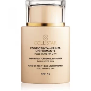 Image of Collistar Even Finish Foundation+Primer 24h Perfect Skin foundation and makeup primer SPF 15 Shade 4 Cookie 35ml