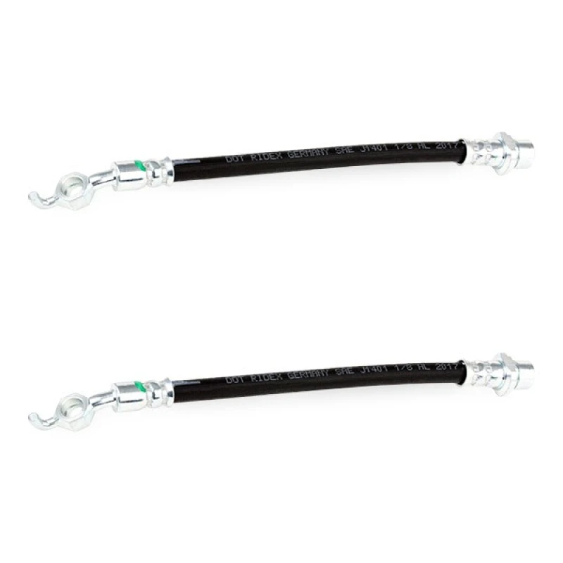 Image of RIDEX 83B0990 Brake Hose Rear Axle, without banjo bolt Brake Hose (83)