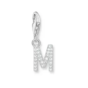 THOMAS SABO Silver Zirconia Letter M Charm