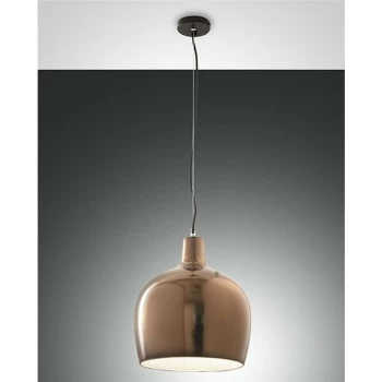 Image of Fabas Luce Lighting - Fabas Luce Glossy Dome Pendant Ceiling Lights Bronze Glass, E27