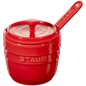 image of Staub Ceramic Round Sugar Bowl - Cherry