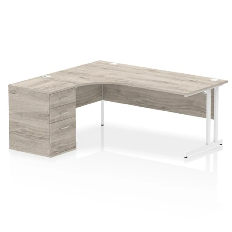 Image of Dynamic Office Solutions Impulse 1800mm Cantilever Left Crescent Desk Workstation I004118