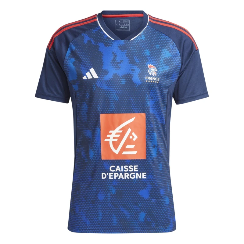 Image of adidas France AEROREADY Handball Shirt Mens - Blue Blue XS