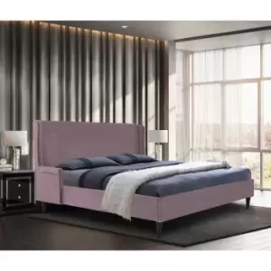 Image of Shanaya Bed Double Plush Velvet Pink