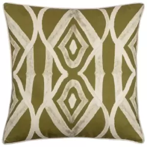 image of Cape Ikat Geometric Reversible Cushion