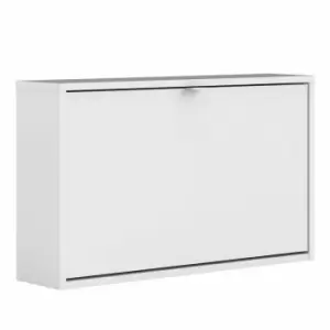 image of Shoes Hallway Storage Cabinet With 1 Tilting Door And 1 Layer White