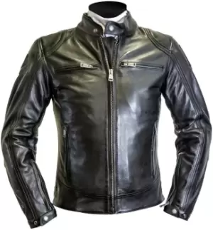 Image of Helstons Modelo Motorcycle Leather Jacket, black, Size 2XL, black, Size 2XL