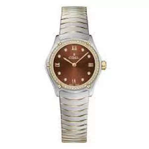 Image of Ebel 1216443A Womens Sport Classic Diamond Wristwatch Colour - Gold Tone