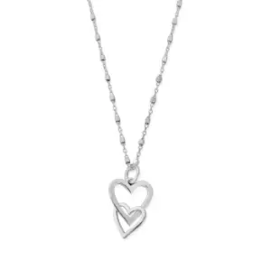 Image of ChloBo Silver Interlocking Love Heart Necklace