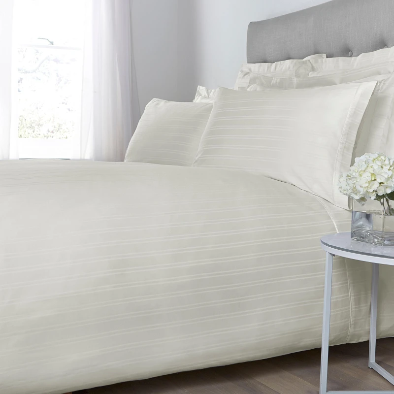 Image of Hotel Collection Woven Stripe Oxford Pillowcase Pair - Cream Cream One Size