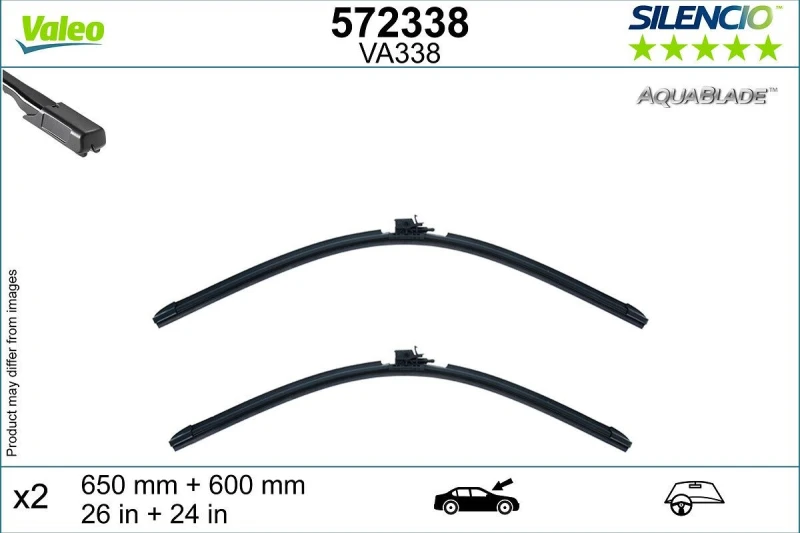 Image of Wiper blade VALEO 572338