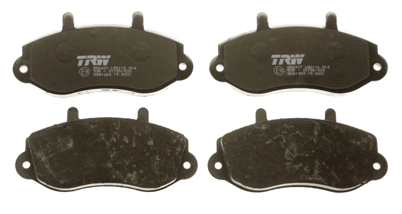 Image of TRW GDB1380 Brake pad set not prepared for wear warning indicator Brake Pad Set,disc brake (402)
