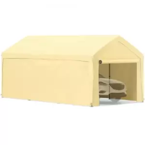 Image of VEVOR 10 x 20ft Carport Car Canopy, Heavy Duty Garage Shelter with 8 Legs and Removable Sidewalls, Car Garage Tent for Party, Birthday, Boat, Adjustab