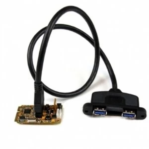 image of 2 Port SuperSpeed Mini PCI Express USB 3.0 Adapter Card w/ Bracket Kit