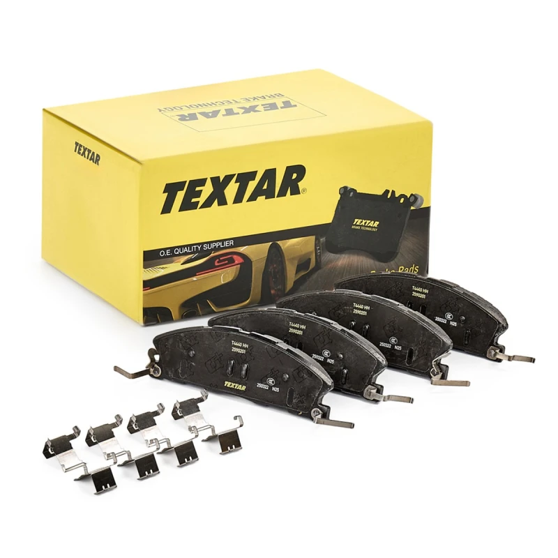 Image of TEXTAR 2590201 Brake pad set with acoustic wear warning, with accessories Brake Pad Set,disc brake (402)