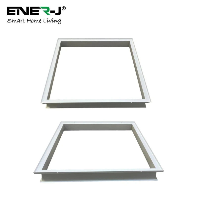 Image of ENER-J Recessed Deep Frame for 595x595 LED Panels Pack of 4 in White White Unisex