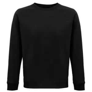 Image of SOLS Unisex Adult Space Organic Raglan Sweatshirt (3XL) (Black)