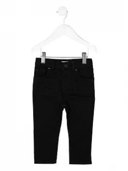 Image of River Island Mini Sid Skinny Jeans Black Size 9-12 Months Boys