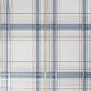 Image of Fresco Iona Check Wallpaper Navy Paper