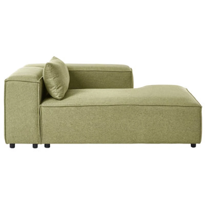 Image of Beliani Left-Hand Chaise Lounge Brande Fabric Light Green