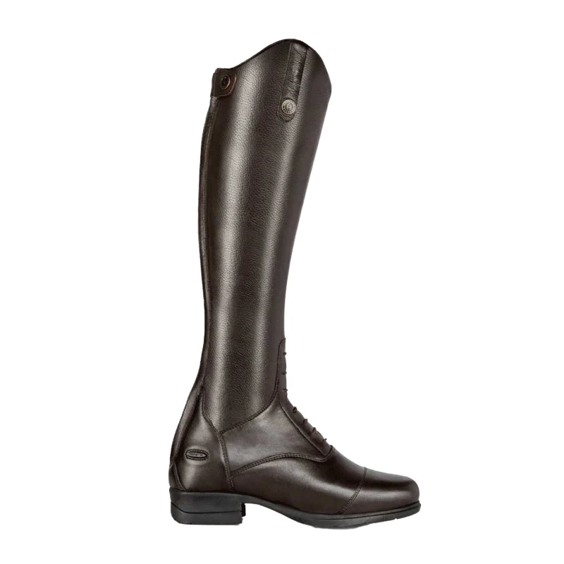 Image of Moretta Womens Gianna Leather Long Riding Boots in Brown Size: 4 Brown Female 4