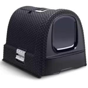 image of Curver - Hooded Cat Litter Box 51x38.5x39.5cm Anthracite 400460