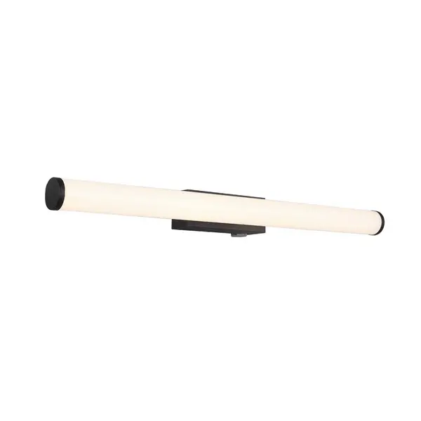 Image of Mattimo Modern 60cm Bathroom Wall Lamp Black Matt 3000K IP44