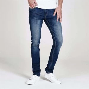 image of Firetrap Skinny Mens Jeans - Mid Blue