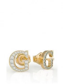 image of Guess G Logo Pave Crystal Stud Earrings