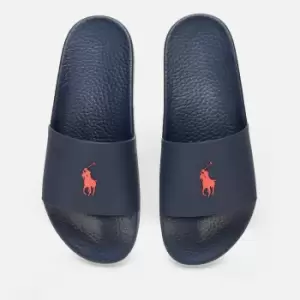 Image of Polo Ralph Lauren Mens Slide Sandals - Navy/Red PP - UK 11