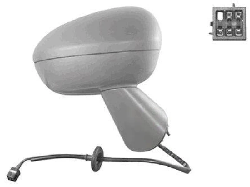 Image of VAN WEZEL 3860818 Wing mirror * HAGUS * Right, Heatable, primed Outside Mirror (50)