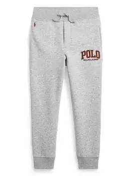 Image of Ralph Lauren Boys Polo Logo Jog Pants - Grey Marl, Grey, Size 5 Years