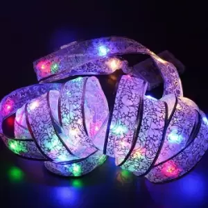 image of LED ribbon shape fairy lights - Multicoloured 1 Length - Multicoloured